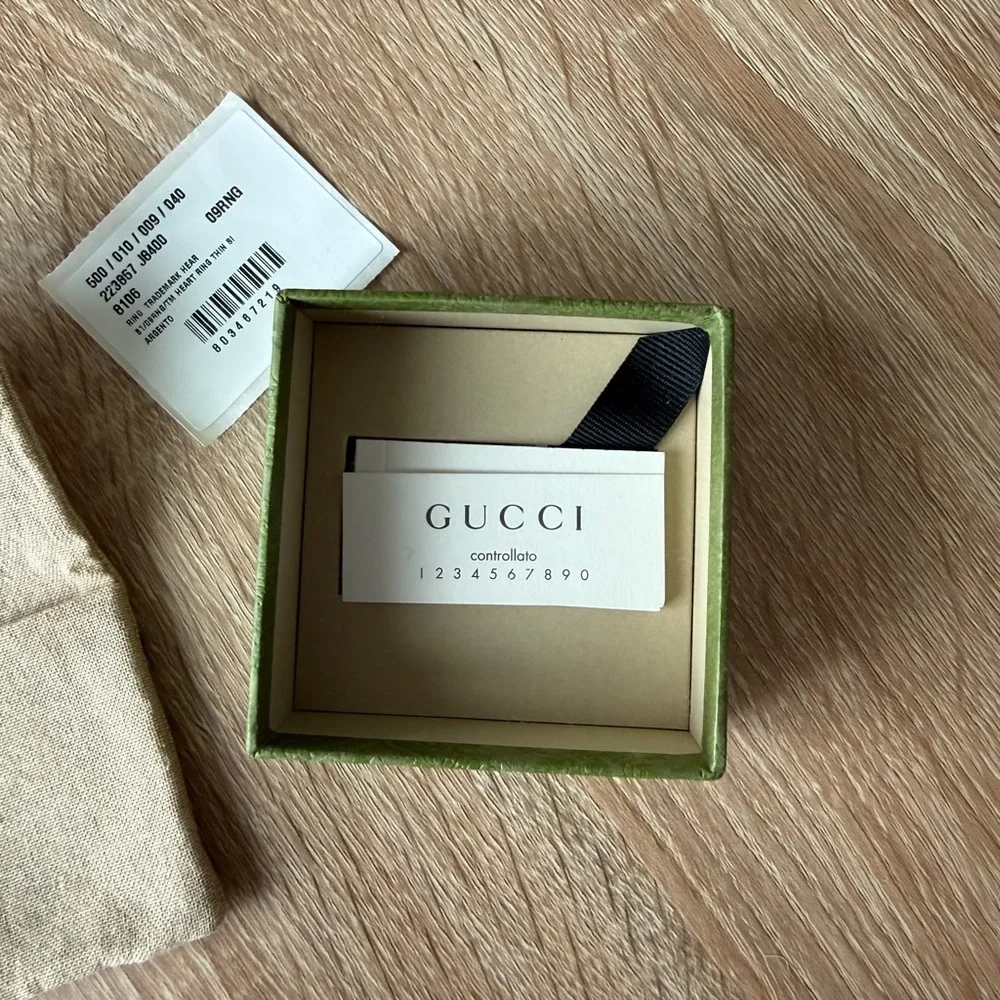 Gucci Trademark Ring With Heart Pendant - Picture 8 of 8